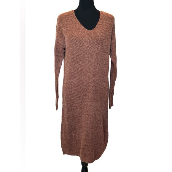 New ~ CASLON ~ Directional V-neck Long Sleeve Sweater Dress FALL - Picture 2 of 9